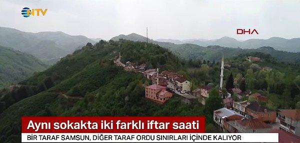 Samsun'un Ambartepe ve Elimdağ mahalleleri ile Ordu'nun Şenbolluk Mahallesi'ni, ayıran yol nedeniyle karşılıklı binalarda oturanlar farklı illerde yaşıyor.