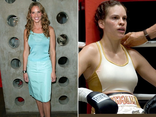 9. Иногда набор массы может принести вам Оскар. Так и случилось в случае Хилари Суонк.