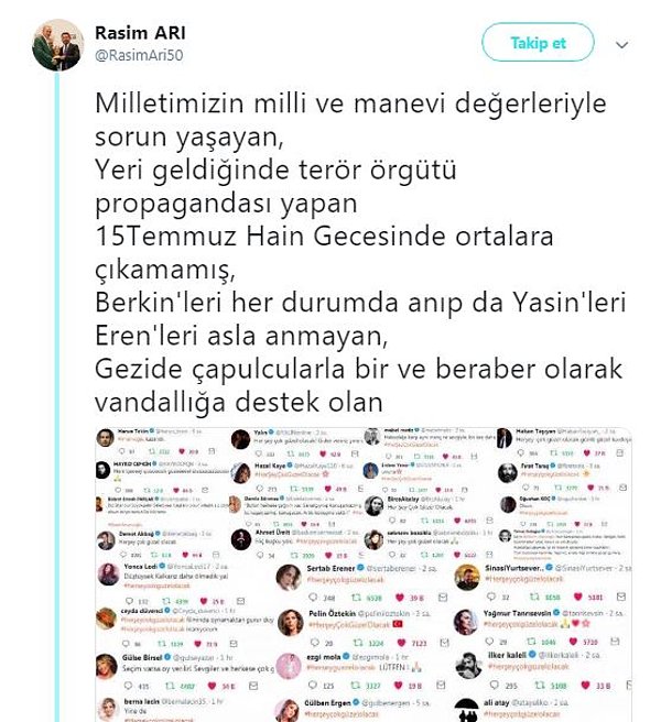 İşte o mesajlar: