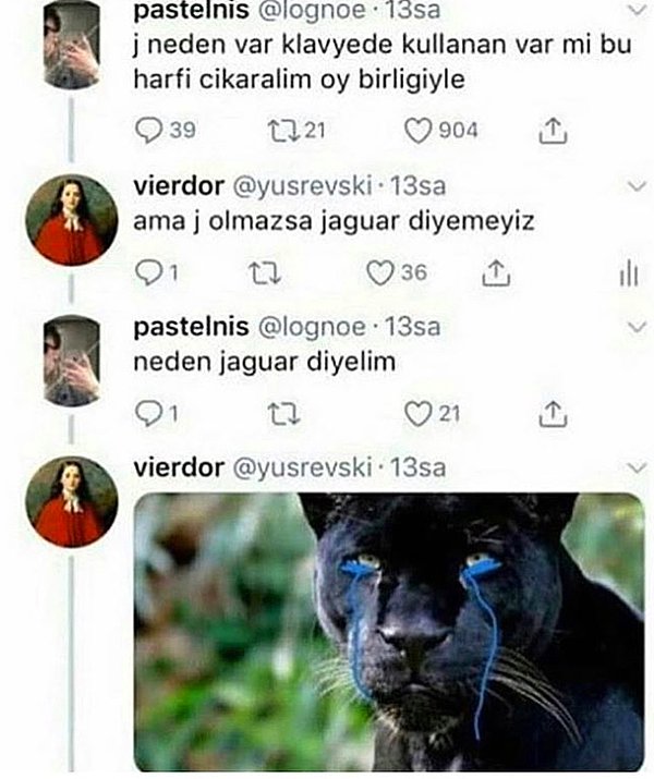 12. Jaguarları üzmeyin.