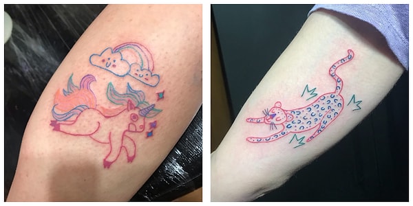 Несмотря на отсутствие ярко-выраженных способностей, она продолжила рисовать будучи взрослой. Ранее художница разрисовывала стены, футболки и сумки.