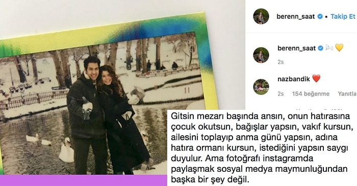 Beren Saat'in Eski Sevgilisi Efe'yle Birlikte Çekilmiş Fotoğrafını Paylaşması Ortalığı Yine Karıştırdı!