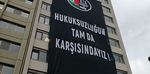 Ankara Barosu'ndan Karşı Binadaki YSK'ya Pankartlı Mesaj: 'Hukuksuzluğun Tam Karşısındayız'