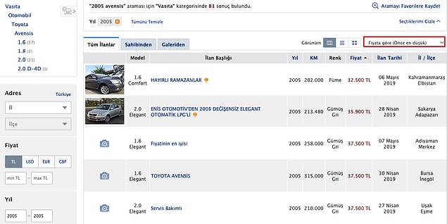 Bugün 14 yaşında olan araç için ikinci el araç satış platformlarına baktığımızda en ucuz fiyatın 32.500 TL olduğunu görüyoruz.