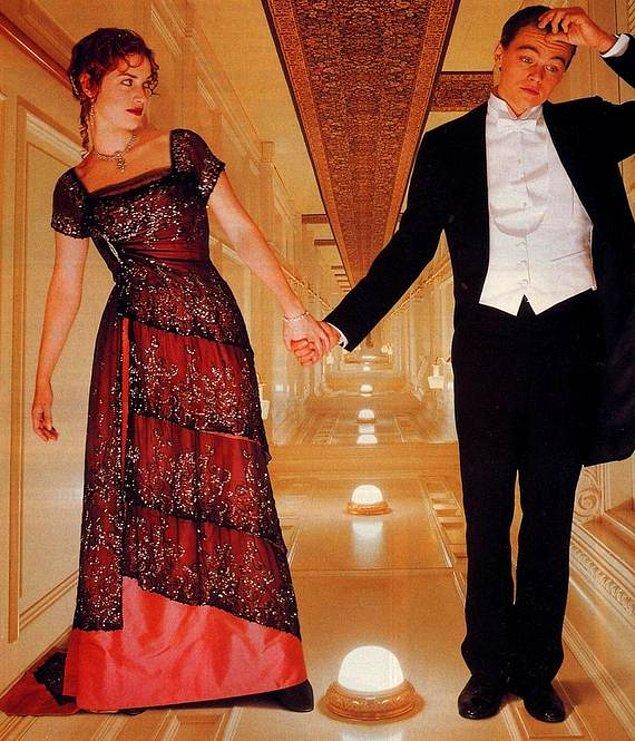 30. Kate Winslet ve Titanik... Akşam yemeğinde giydiği bu elbiseyi unutmak mümkün mü? (1997)