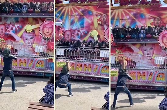 Lunapark Aletine Binmek İçin Yaşı Çok Küçük Olan Kızının Muhteşem Bir Şekilde Gönlünü Alan Baba