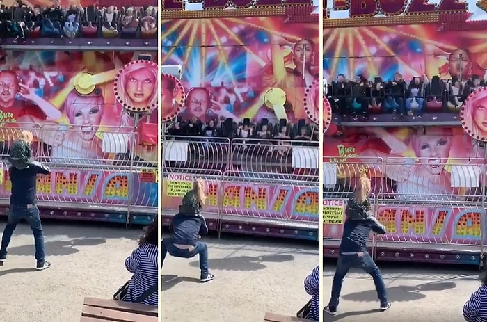 Lunapark Aletine Binmek İçin Yaşı Çok Küçük Olan Kızının Muhteşem Bir Şekilde Gönlünü Alan Baba