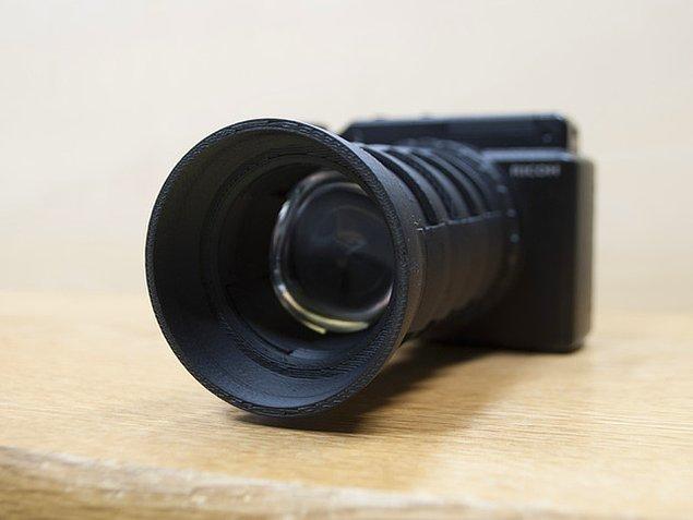 Muhteşem fotoğraflar çekmeye yardımcı olan bir kamera lensi.