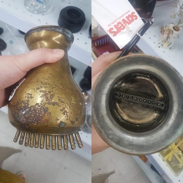 18. "Bunu Victoria, Avustralya'da bir liracıda buldum. Metal bir çerçevenin üzerinde duruyordu. Nedir acaba?"