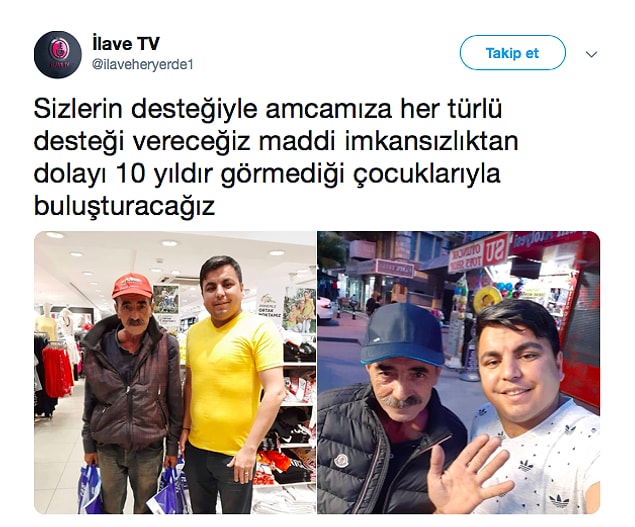 Röportaj gündem olduktan kısa süre sonra İlave TV ve sosyal medya kullanıcılarının desteğiyle amcamıza yardım yapıldı.