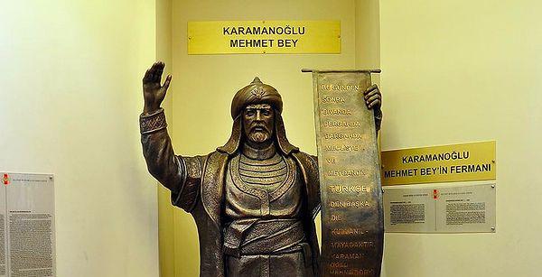 1277 - Karamanoğlu Mehmet Bey, Konya şehrini Karamanoğulları topraklarına kattı ve Türkçeyi resmi dil ilan etti.