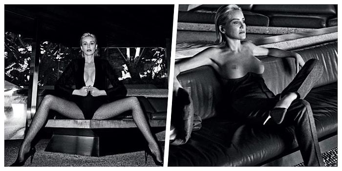 61 Yaşındaki Sharon Stone, Vogue İçin Kameralar Karşısına Geçip "Temel İçgüdü" Anlarını Canlandırdı!