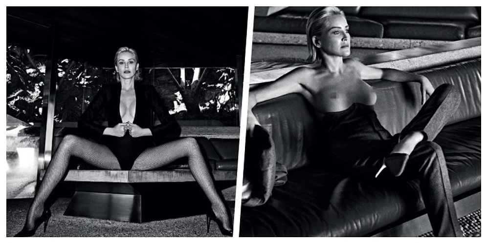 61 Yaşındaki Sharon Stone, Vogue İçin Kameralar Karşısına Geçip "Temel İçgüdü" Anlarını Canlandırdı!