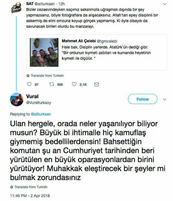 1996 yılında Türkiye ile Yunanistan'ı savaşın eşiğine getiren Kardak krizi sırasında kayalıklara Türk bayrağını diken SAT komutanı Ali Türkşen'e 'kamuflaj giymemiş bedelli' diyen bir Twitter kullanıcısı...