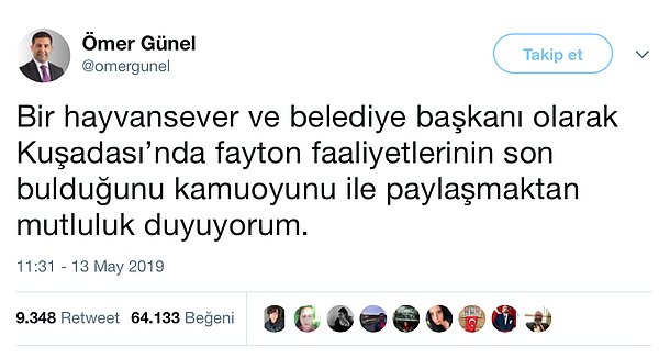 O merkezlerden biri olan Kuşadası'nda, belediye başkanı 'Fayton faaliyetlerini durdurduğunu' açıkladı.