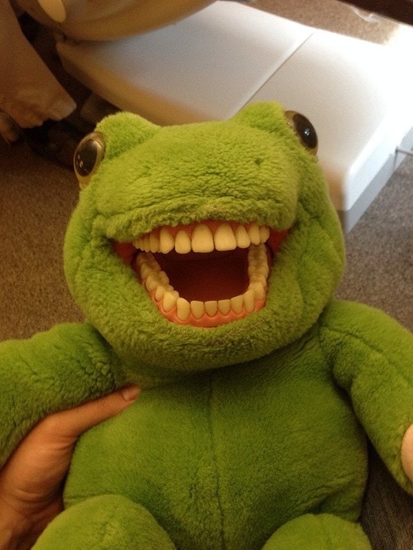 2. Когда у лягушки человеческие зубы