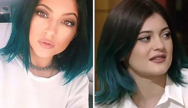 "Kylie Jenner (aynı gün Instagram ve televizyon)