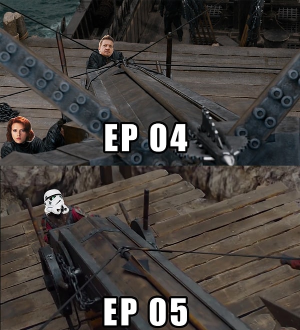 1. Стрелки в 4 и 5 эпизоде: