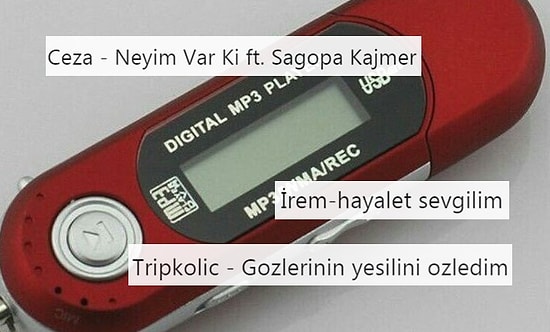 MP3 Player'ı Görünce Akla İlk Gelen Şarkıyı Soran Kullanıcıya Birbirinden Güzel Cevaplar Veren Nostalji Guruları