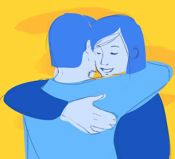 Объятие за спину