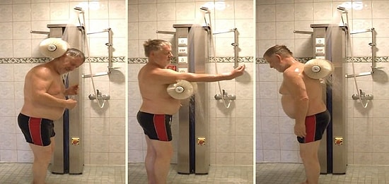 'İnsan Yıkama Makinesi' ile Duş Alma Derdine Son Veren Mucit!