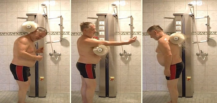 'İnsan Yıkama Makinesi' ile Duş Alma Derdine Son Veren Mucit!