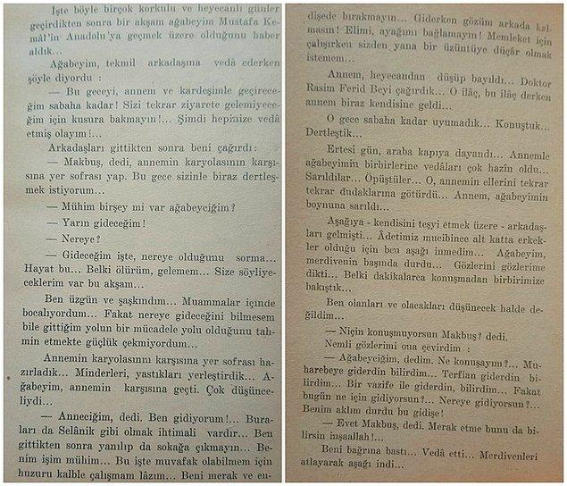 Makbule Hanım, abisi Mustafa Kemal Paşa ile vedalaşmalarını böyle anlatıyor...