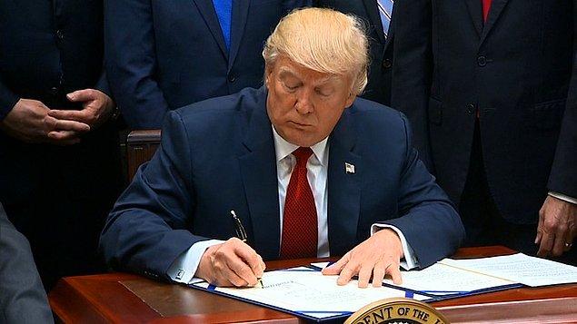 Trump kararnameyi imzalamıştı