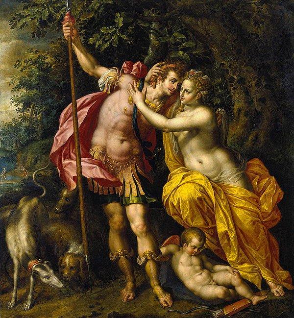 Bazı kaynaklar ise Adonis'in av tanrıçası Artemis'i kızdırdığı için öldürüldüğünden söz eder. Sonunu kim getirdi bilinmez ama bu genç adamın ölümüne bir yaban domuzunun sebep olduğu kesin...