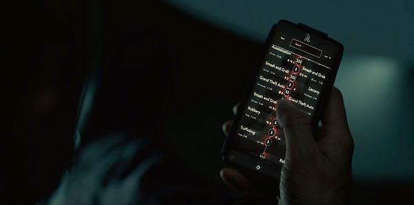 Paul'un karakteri ise, soygundan önce telefonda "Kap-Kaç" ve "Soygun" gibi seçeneklere bakıyor.