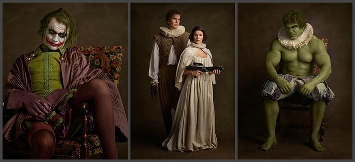 Такого еще не было: Супергерои в неожиданных образах прошлых веков от французского художника