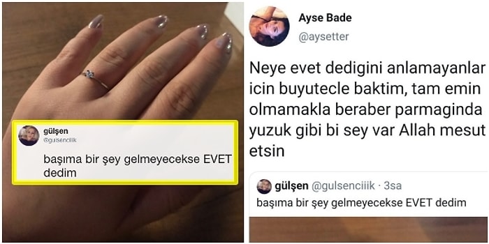 Twitter’da Mutluluğunu Paylaşan Kadının Yüzüğüyle Dalga Geçilince Ortalık Birbirine Girdi!