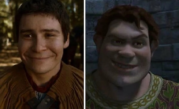 7. Подрик Пейн подозрительно напоминает Шрека в человеческом обличье