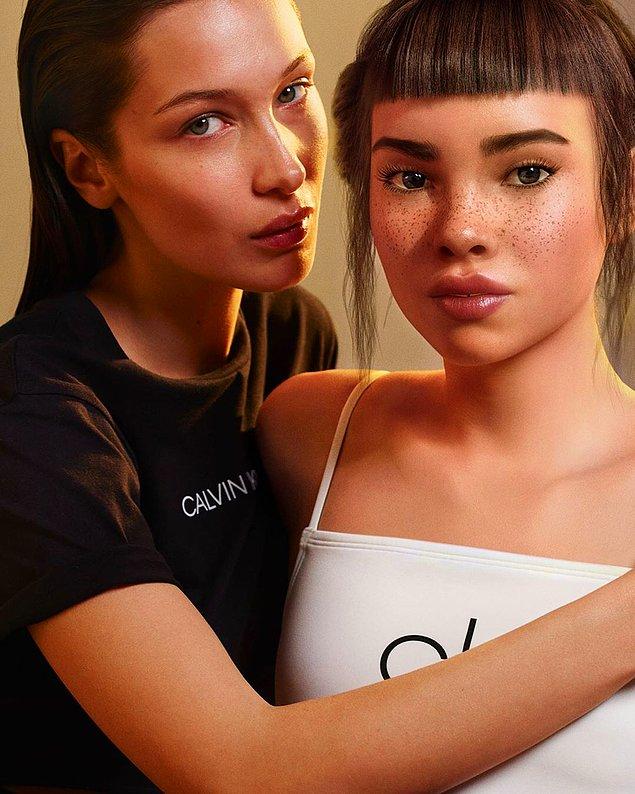 Dijital modelimiz Miquela, son olarak Bella Hadid ile birlikte Calvin Klein reklamı için kamera karşısına geçti!