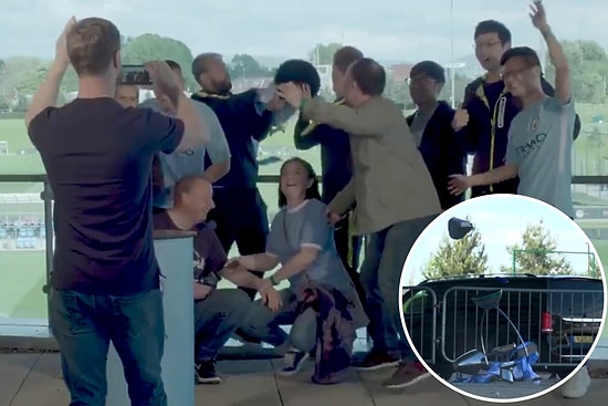 Manchester City'nin Yıldızları Sergio Aguero ve Kevin De Bruyne'den Taraftarlara Kupa Şakası