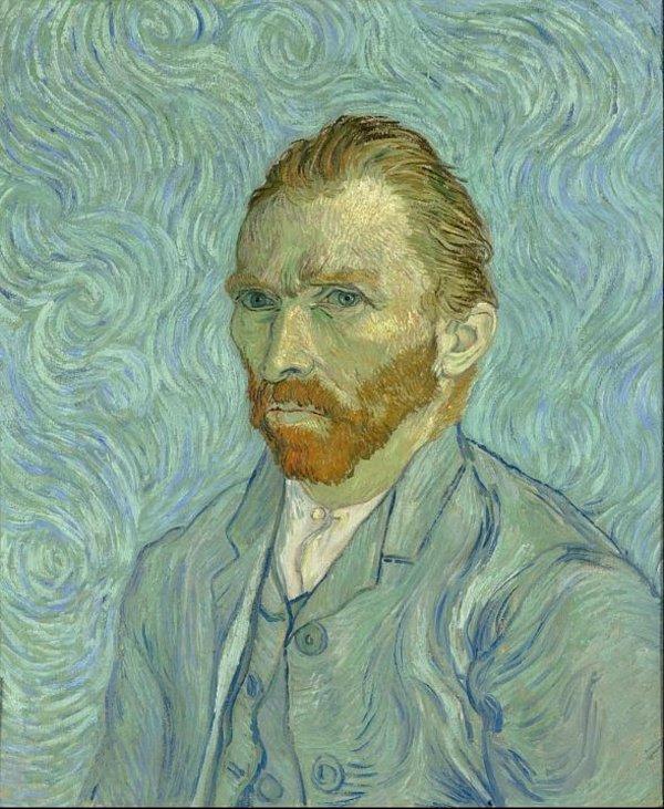 8. Vincent Van Gogh'un 1889 yılında yağlı boya ile yaptığı bir otoportre.