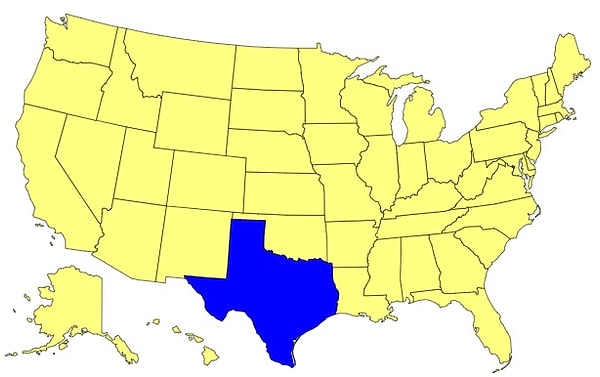 2. Какой штат мы выделили синим цветом?