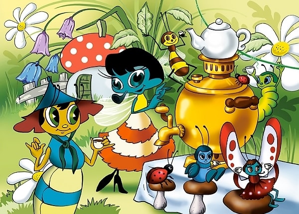 5. Что подарила Мухе-Цокотухе Бабушка-Пчела?