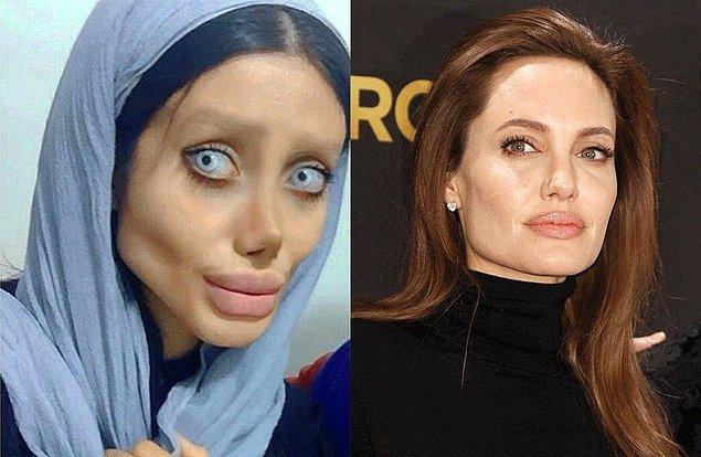 18. Jolie hayranlığı tam gaz devam ediyor. İranlı Sahar Tabar, ünlü oyuncuya benzemek için tam 50 kez ameliyat geçirmiş.