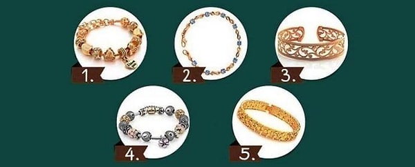 Необходимо максимально быстро и правдиво выбрать украшение, которое приглянулось вам больше других.