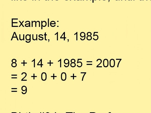 5. Сложите все цифры своей даты рождения, как на рисунке. Если в конце выйдет двузначное число, складывайте и его составляющие, пока не получится однозначное. У вас получилось четное или нечетное число?