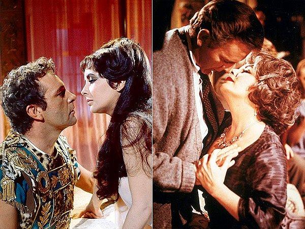 8. Yüzyılın evliliği: Liz Taylor ve Richard Burton! Birlikte kamera karşısına geçtikleri Kleopatra filminde tanışıp aşık olan çift boşanan kadar bir gün bile gündemden düşmedi.