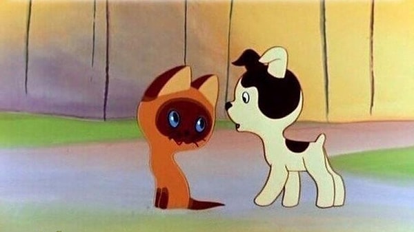 4. Что не могли поделить котёнок Гав и щенок Шарик?