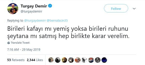 Bunun üzerine de Demir, Laçin'le ilgili kısmı paylaşarak okumasını istedi ve bu tweet'i attı.
