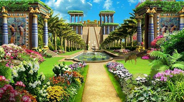 2. Babil'in Asma Bahçeleri'ni aslında bir kralın karısı için yaptırdığını biliyor muydunuz? Efsaneye göre ise Nabukadnezar, karısının sürekli memleketindeki yeşil ortama özlem çektiği için sırf o üzülmesin diye bu asma bahçelerini inşa ettirmiş.