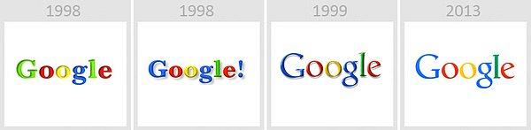 1. Google'ın renkleri sabit kalsa da fontlarda epey oynama yapılmış.