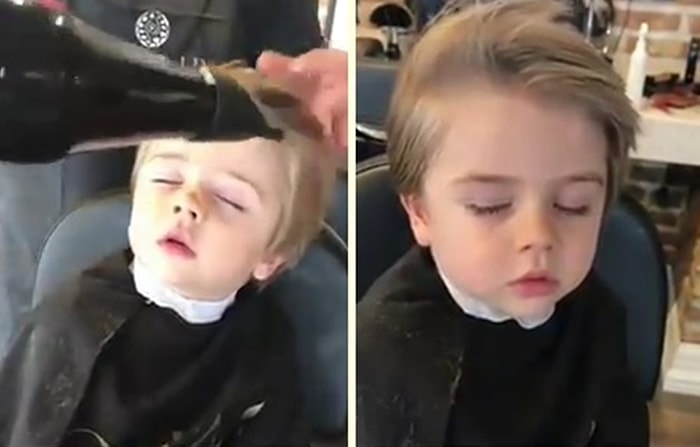 Tıraş Olurken Uyuya Kalan Aşırı Sevimli Ufaklık