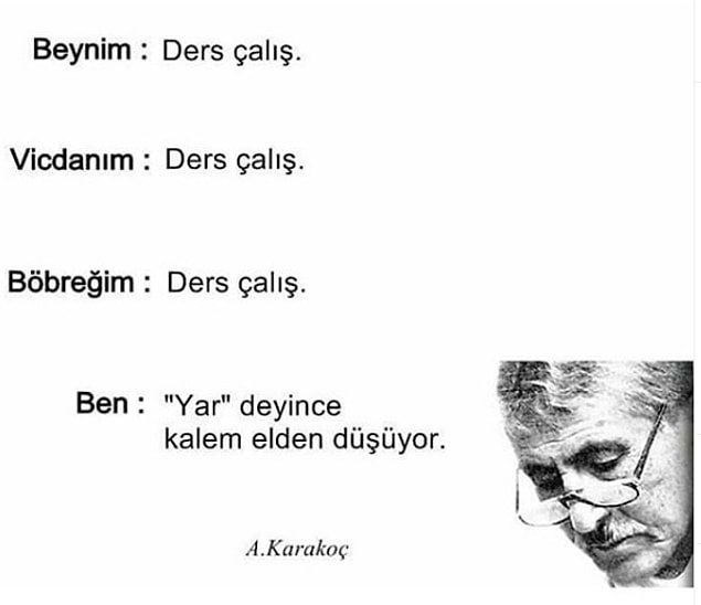 4. Bahane ararken ben.