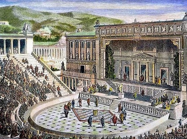 8. Где в основном исполнялись пьесы в Древнем Риме?