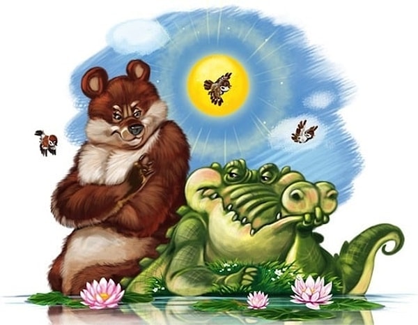 1. Кто проглотил солнце в сказке "Краденое солнце"?